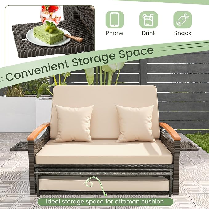 Tangkula Patio Rattan Daybed - Image 9