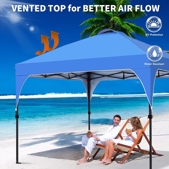 GDY 10x10 Pop Up Canopy Tent, Outdoor Gazebo - Image 8