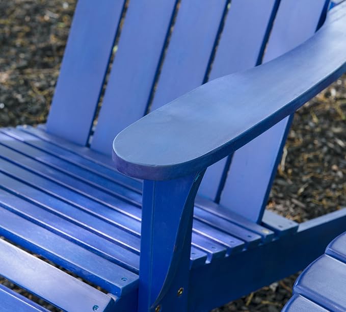 Jayde Blue Adirondack Chair by Linon - Image 10