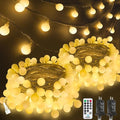 2-Pack Connectable Globe String Lights | Total 86FT 200LED Warm White String by LORRYTE
