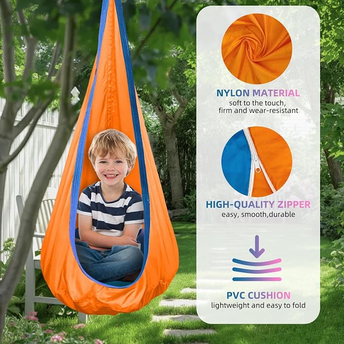 Kids Swing Seat Hammock Chair Indoor Outdoor Hanging Chair - Image 4
