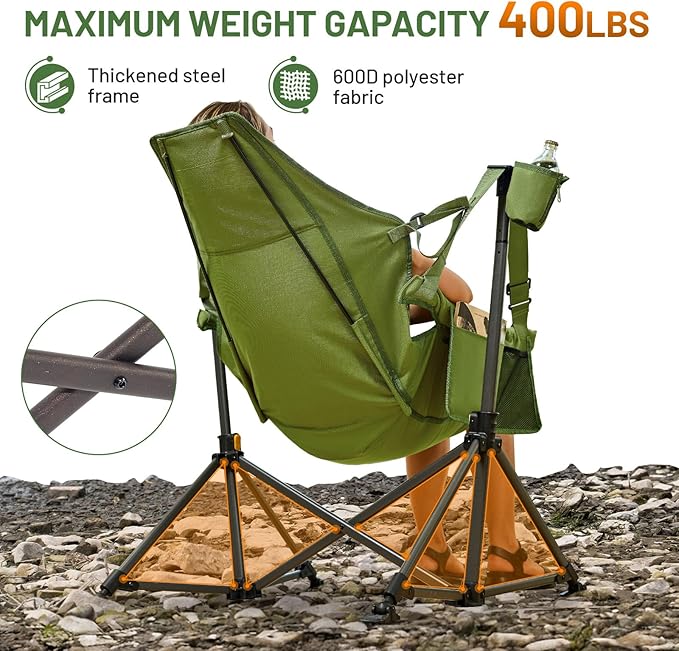 TIMBER RIDGE Hammock Camping Chair, Oversized Swinging Hammock Chair - Image 4