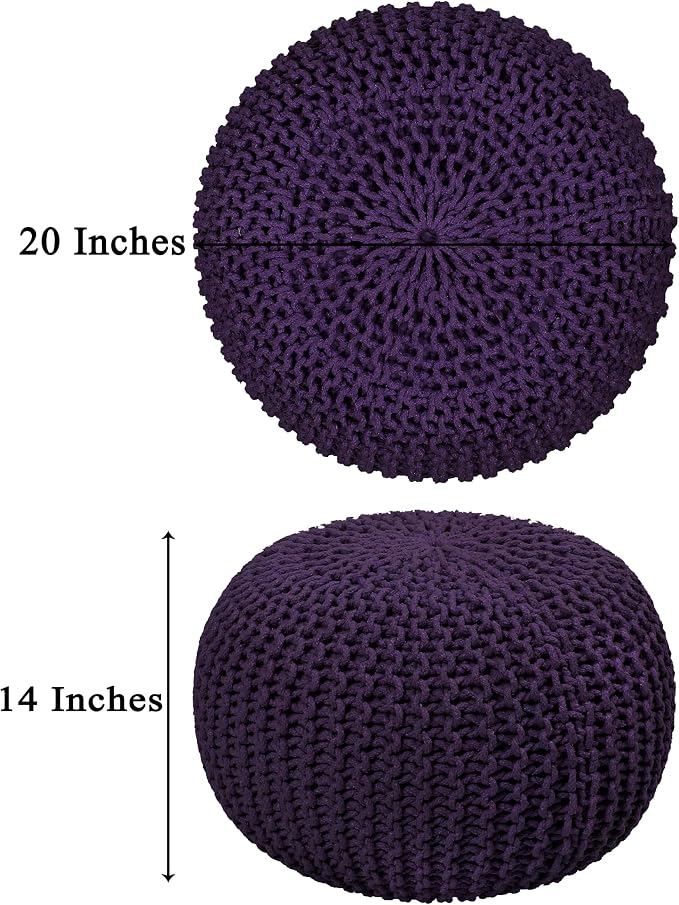 COTTON CRAFT Round Dori Pouf - Image 4