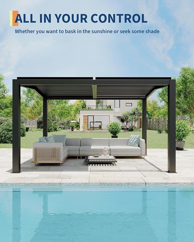 Garvee Louvered Pergola - Image 2