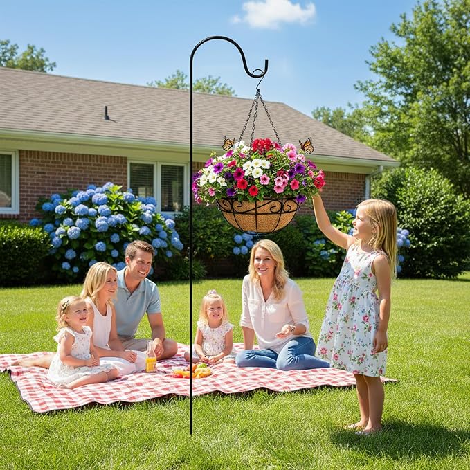 Outdoor Metal Hanging Planters Basket Hanging Baskets - Image 7