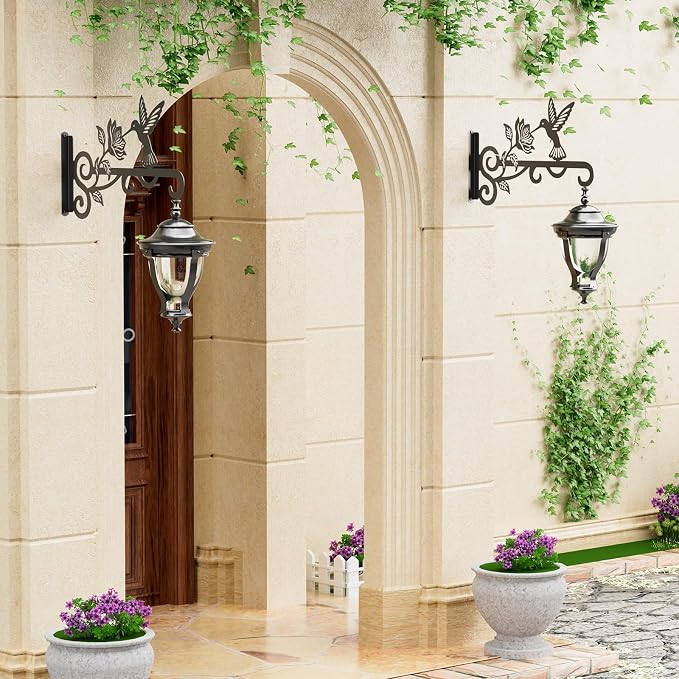 4-Pack Aesthetic Plant Hangers Outdoor – 10 Inch Metal Hanging Plant Bracket - Image 3