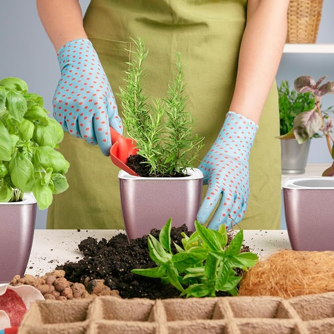 4 Pack Self Watering Pots 4-inch Decorative Flower Planters - Image 2