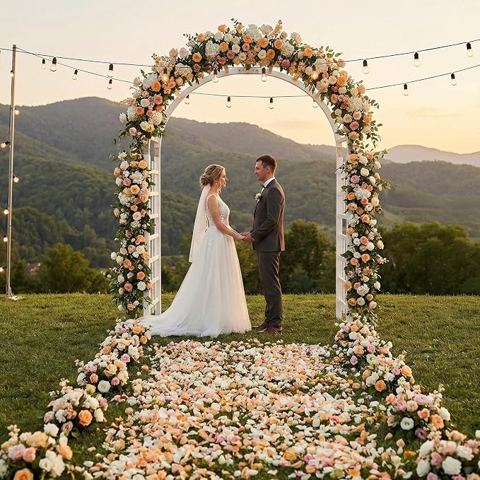 Outvita 7Ft Wooden Garden Arbor Arch, Wood Arbor Trellis, Pergola Archway - Image 3