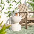 Glitzhome Outdoor Side Table, Round Accent End Table, Lightweight Hourglass by Glitzhome