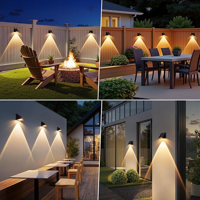 LETMY Solar Fence Lights Outdoor 8 Pack - Image 7