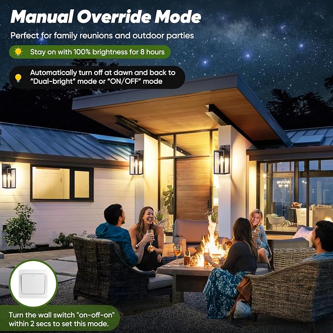 Upgraded Motion Sensor Outdoor Wall Light, 13” Dusk to Dawn Porch Light Outdoor - Image 3