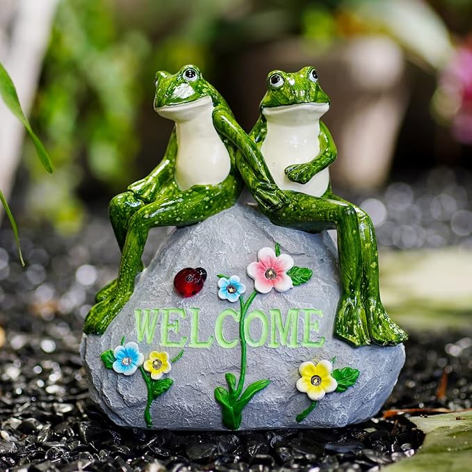 Nacome Solar Garden Outdoor Statues Frog - Image 7