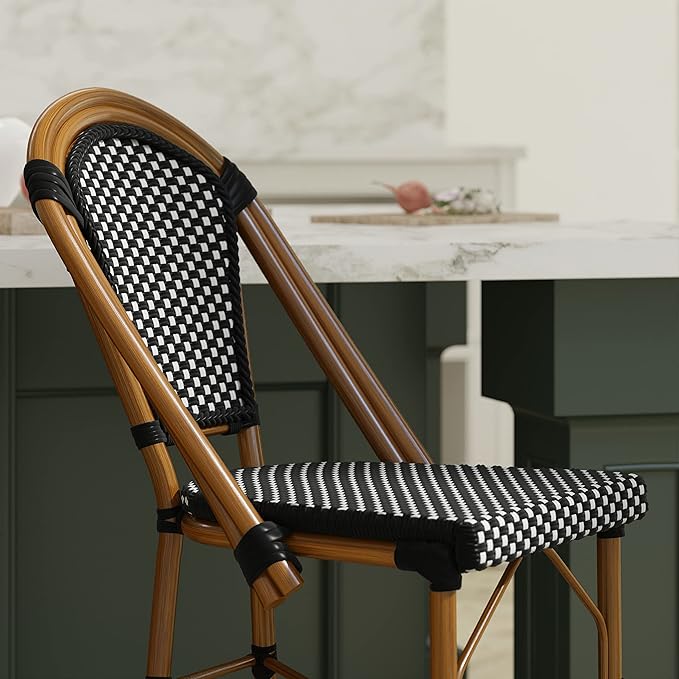 EMMA + OLIVER Soie Bistro Counter Stool - Image 4