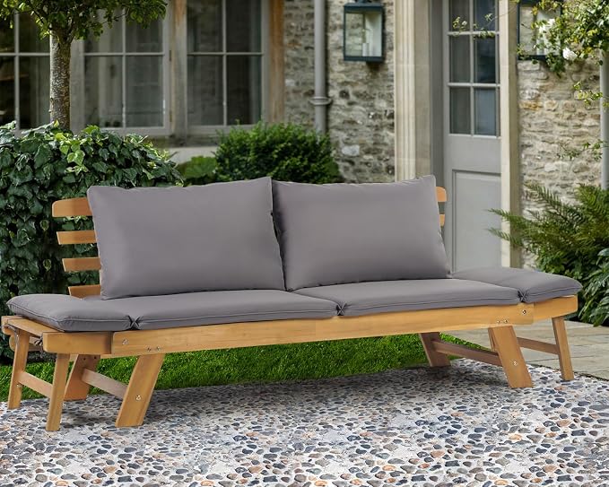 FDW Outdoor Patio Couch Daybed Sofa Loveseat Seating Outdoor Couch Daybed - Image 2