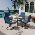 MELLCOM 5 Pieces Outdoor Dining Set, 4 Swivel Rocker Chairs by MELLCOM