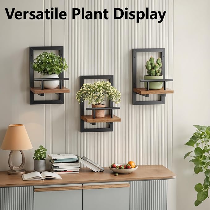 bosbo Floating Shelves for Wall, Plant Shelf Indoor, Wall Planters for Indoor - Image 4