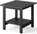 YEFU Outdoor Side Table for Patio: 16x16 in HIPS Square Outdoor End Table by YEFU