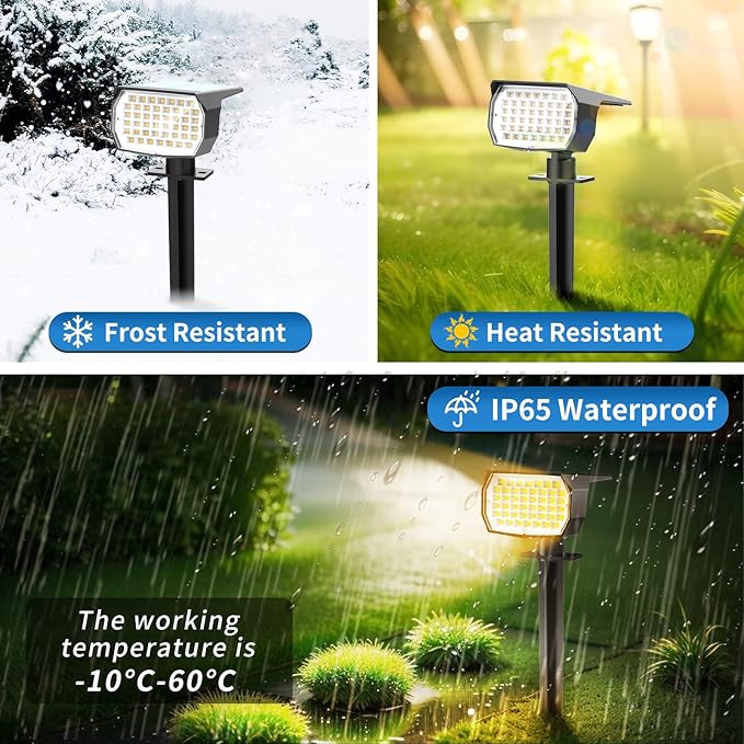 Solar Spot Lights Outdoor 10 Pack, Solar Landscape Spotlights Waterproof - Image 5