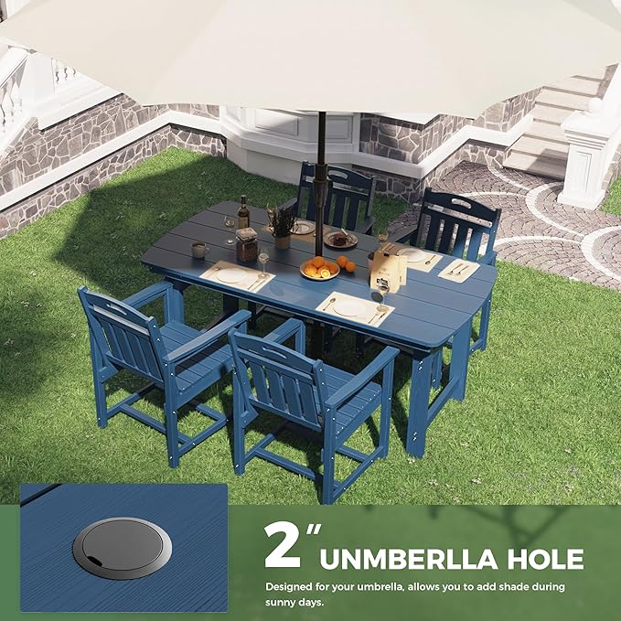 HDPE Outdoor Patio Dining Set - Image 5