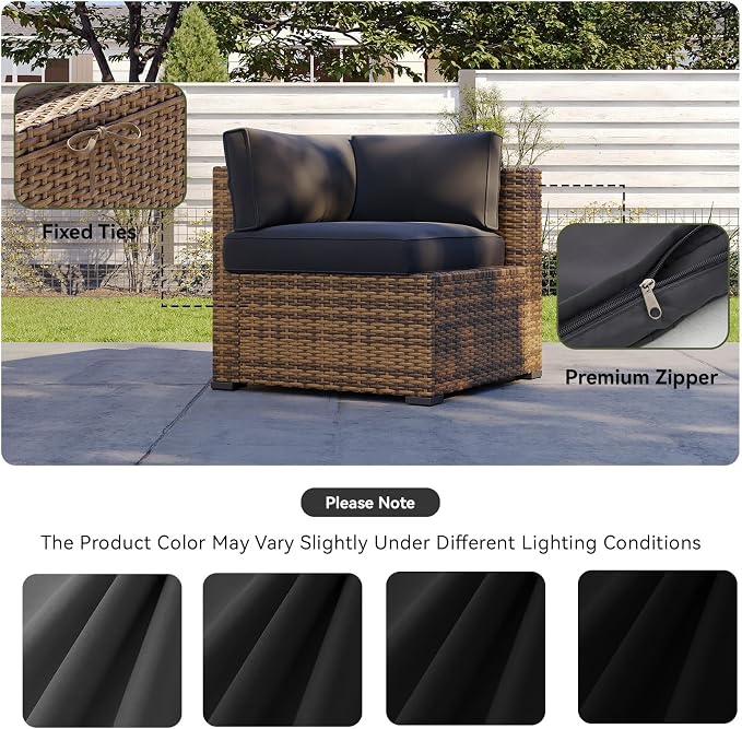 Aoxun 11pcs Patio Cushion Covers Replacement, Waterproof Outdoor Furniture - Image 7