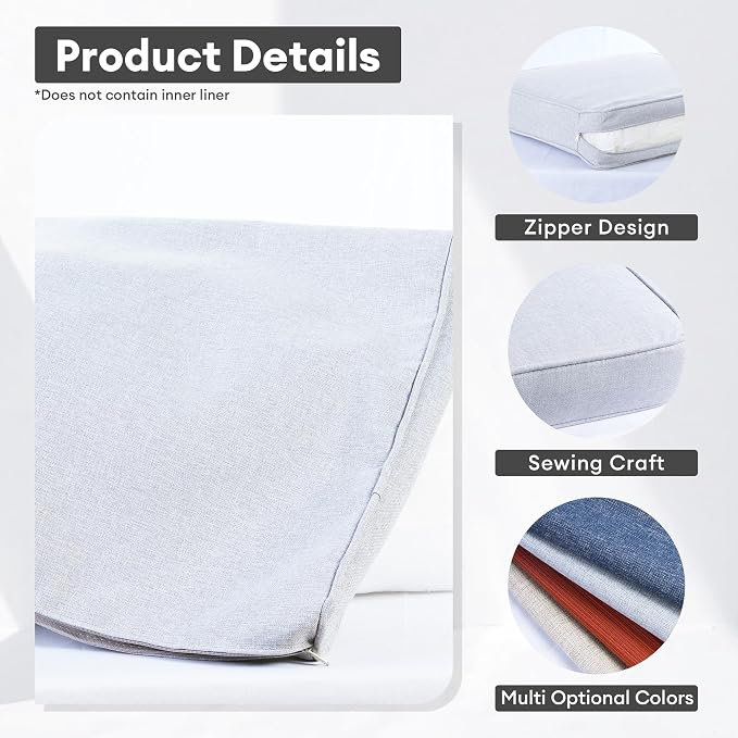 ovios Patio Cushion Covers, Waterproof Cushion Cover - Image 3