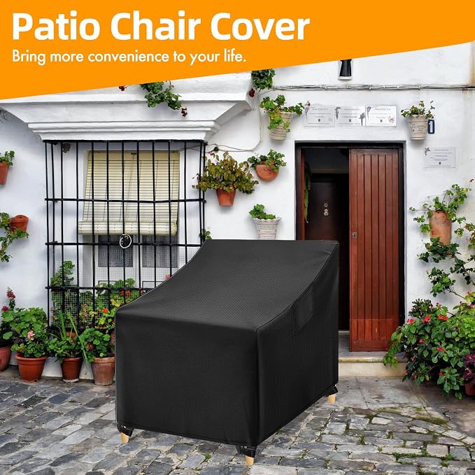 WLEAFJ Outdoor Chair Covers Waterproof, Heavy Duty Patio Lounge Deep Seat Cover - Image 7
