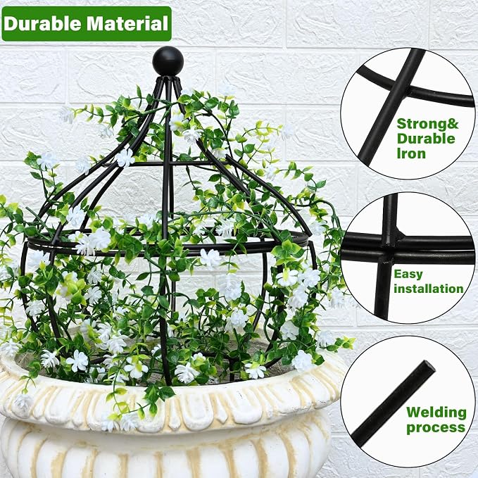 Sturdy Metal Garden Obelisk Trellis - Image 2