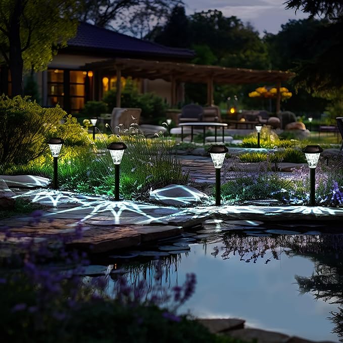 GIGALUMI 10 Pack Solar Lights Outdoor Waterproof, Outdoor Solar Lights - Image 5