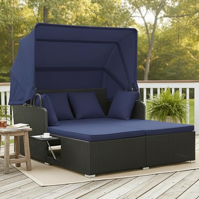 Tangkula Patio Rattan Daybed - Image 2