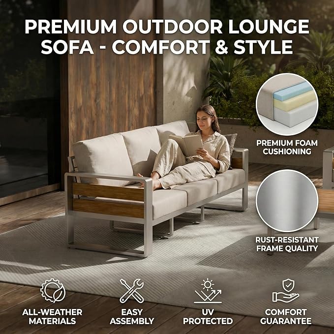 ZANDOR Outside Aluminum Lawn Furniture - Image 5