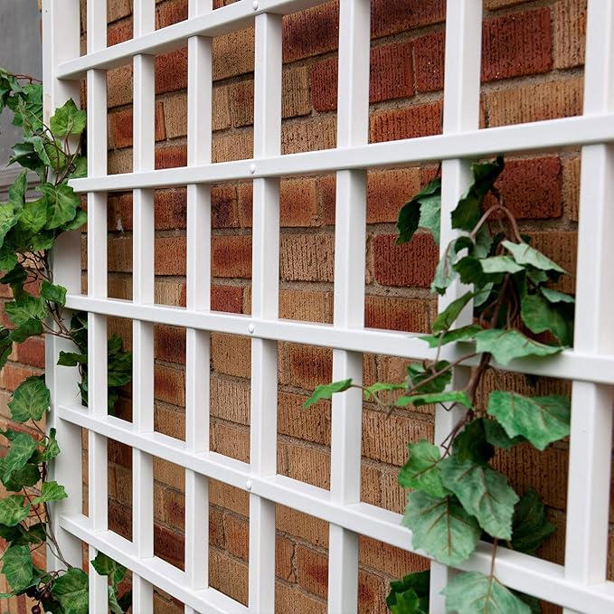 Dura-Trel Winchester Vinyl Trellis, Outdoor Plant Support Frame, Use Against - Image 7