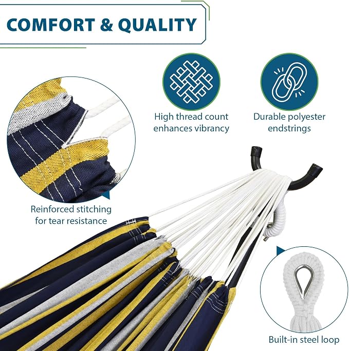 Vivere Double Cotton Hammock - Image 2