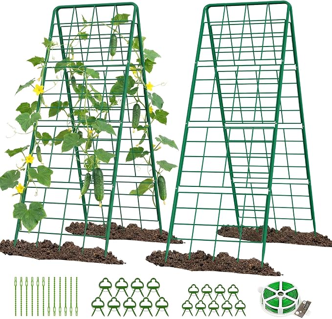 2 Pack Cucumber Trellis, Climbing Plants and Flowers by UrGROWA