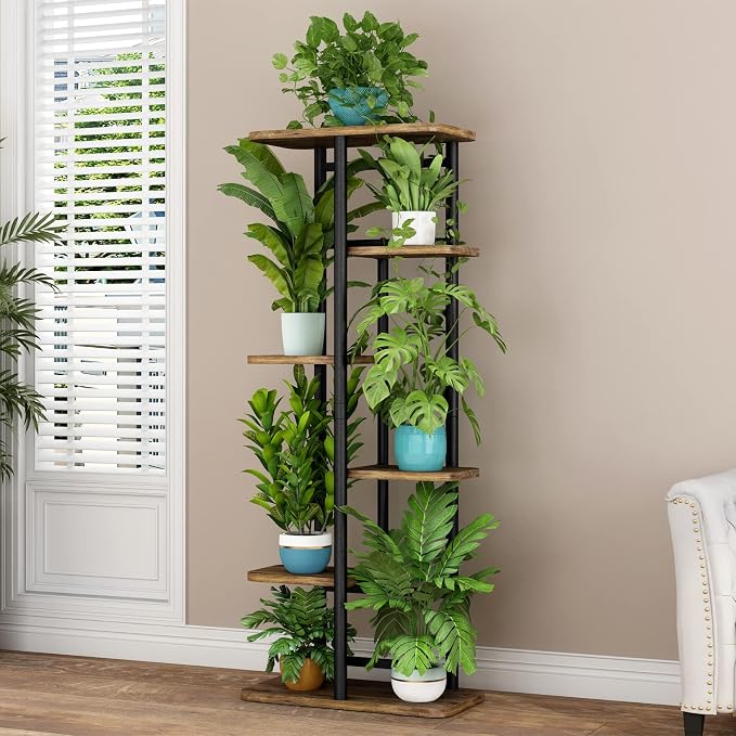 LINZINAR Plant Stand 6 Tier 7 Plant Multiple Flower Rack Holder Shelves Rack - Image 2