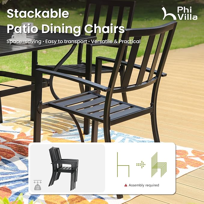 PHI VILLA 7 Piece Outdoor Dining Set - Image 5