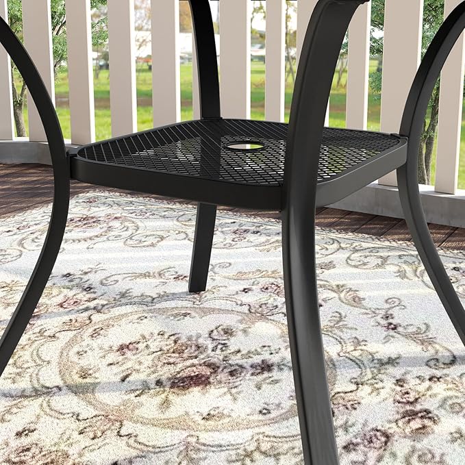 VICLLAX 5 Pieces Patio Dining Set, Outdoor Furniture Set Includes 41.2" Round - Image 6