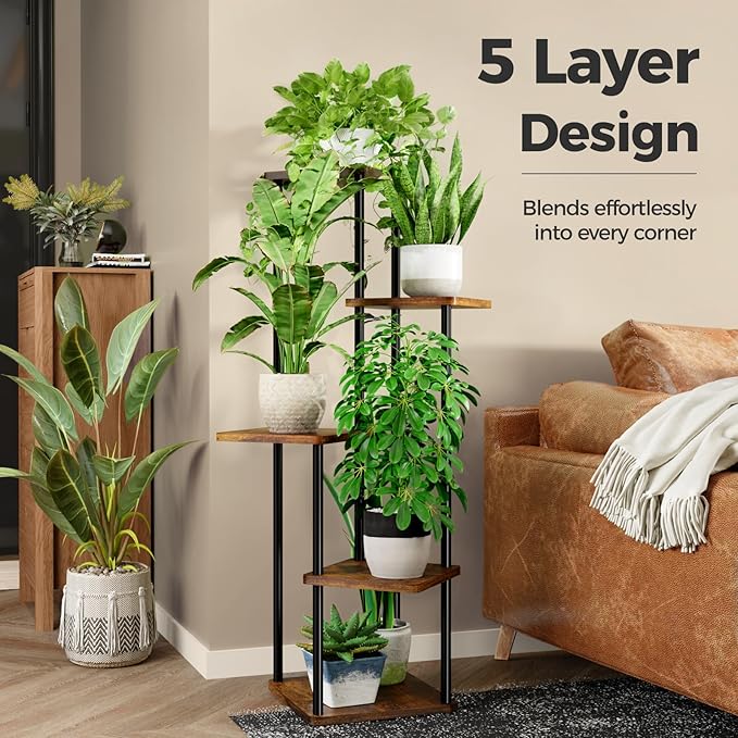 Bamworld Plant Stand Indoor Tall Plant Shelf - Image 4