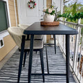 PURPLE LEAF Outdoor Bar Table Rectangular Bar High Pub Dining Table by PURPLELEAF