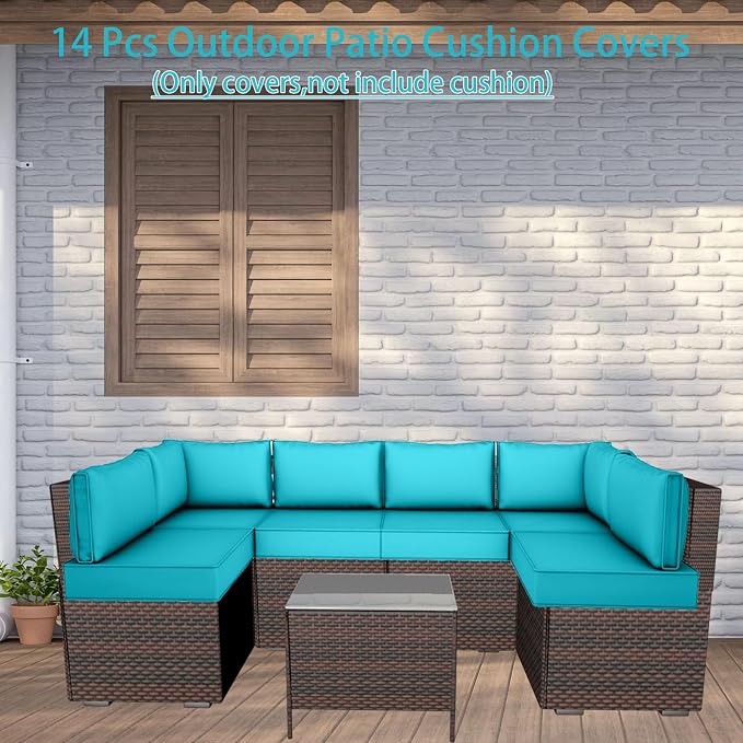 Outdoor Cushion Covers for Patio Furniture, Patio Cushion Covers Replacement - Image 6