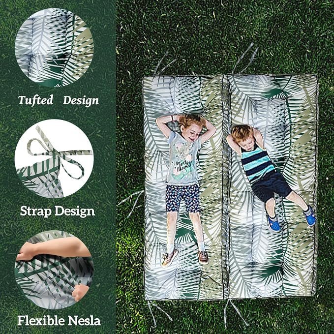 Outside Benches Cushion with Backrest, Thicken Waterproof Swing Cushions 2/3 - Image 4