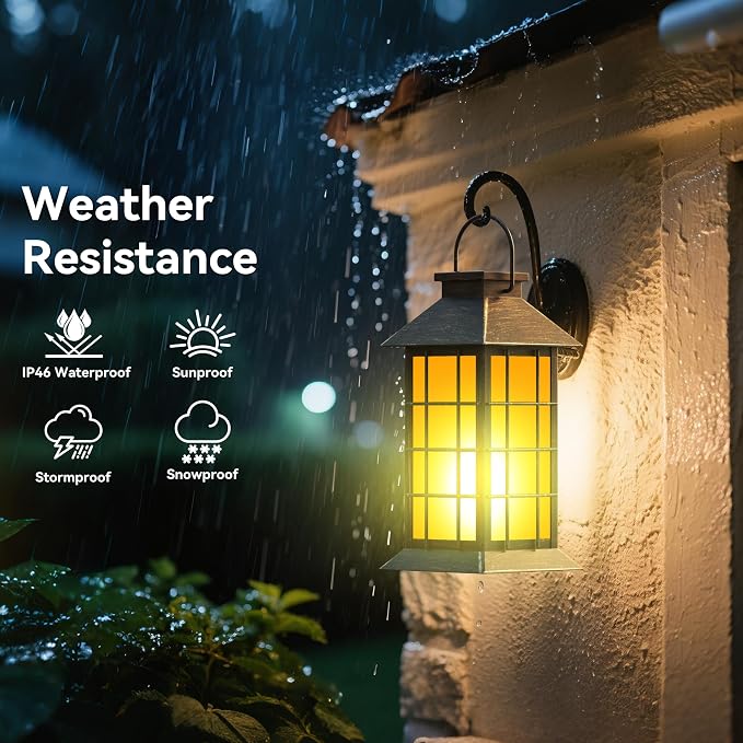2 Pack 13" Bronze Solar Lantern - Image 2