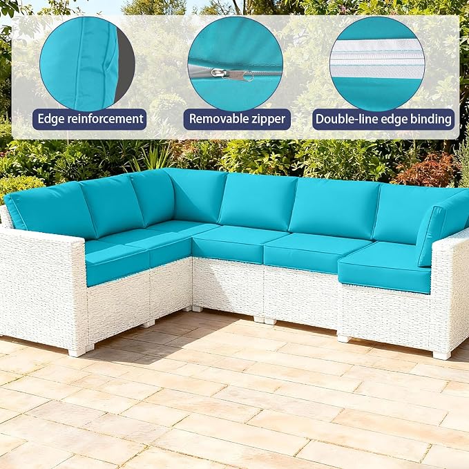 Outdoor Cushions Covers for Patio Furniture, Patio Cushion Covers Replacement - Image 5