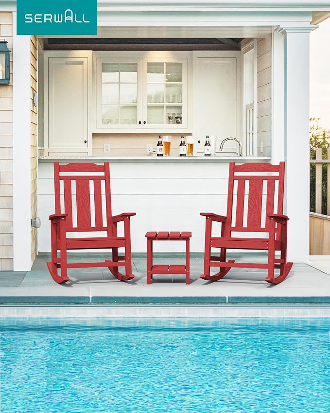 SERWALL HDPE Outdoor Rocking Chair - Image 6