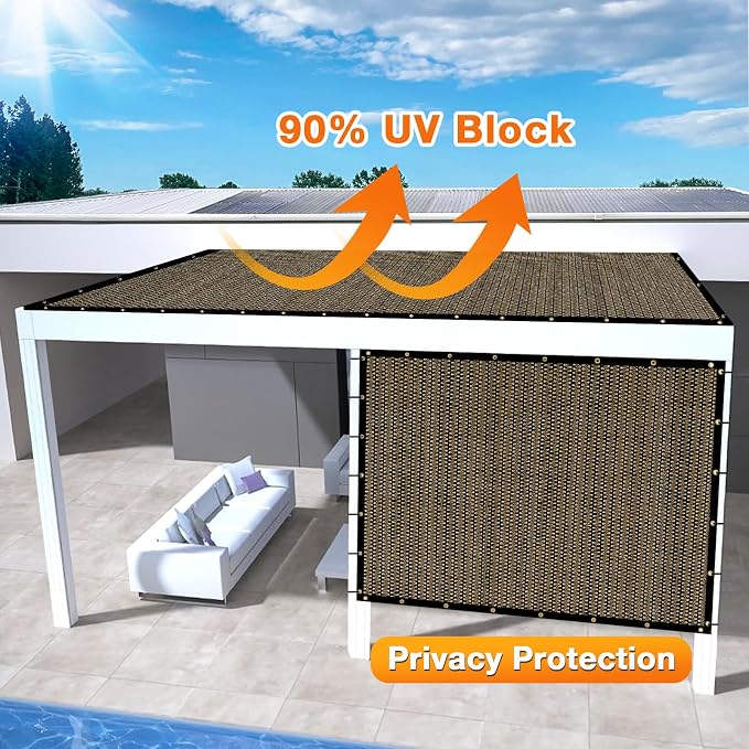 Artpuch Outdoor Pergola Shade Cover 8x16 FT Sun Shade Cloth - Image 3
