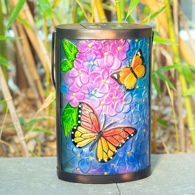 MUMTOP Hanging Solar Lantern Outdoor Waterproof LED Solar Lights Butterfly - Image 4