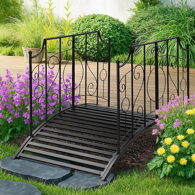 Outvita Metal Garden Bridge for Outdoor, Elegant Decorative Bridge - Image 7