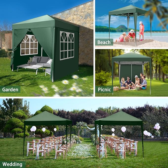 Outvita 6.5x6.5ft Pop Up Canopy Tent, Outdoor Instant Shelter Folding Canopy - Image 7