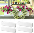 LaLaGreen Wall Planter White Carbon Steel Metal Hanging Flower Pots, Long by L%C3%A1L%C3%A1Green