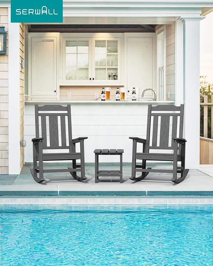 SERWALL HDPE Outdoor Rocking Chair - Image 7