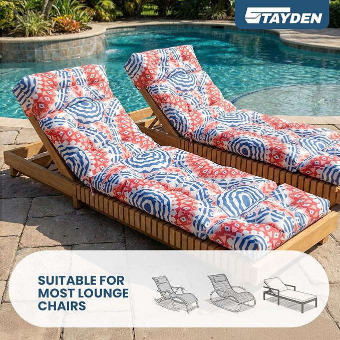 Outdoor Lounge Chair Cushions, Chaise Lounge Chair Cushions Replacement - Image 3